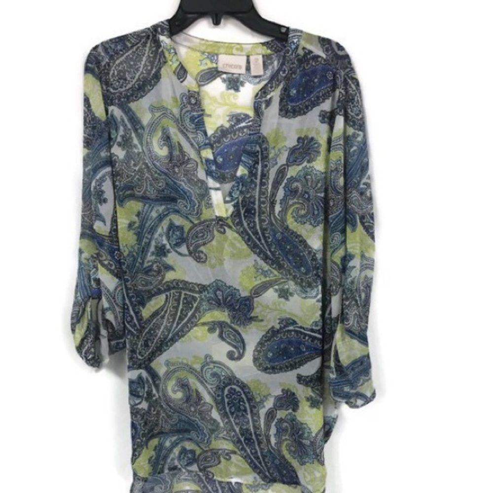 CHICO’S PAISLEY SHEER BLOUSE 2